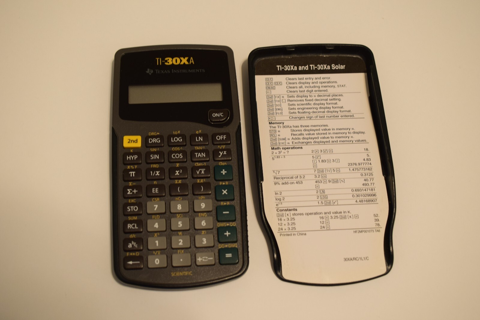Texas Instruments 30XA Scientific Calculator Solar Power for School or Work