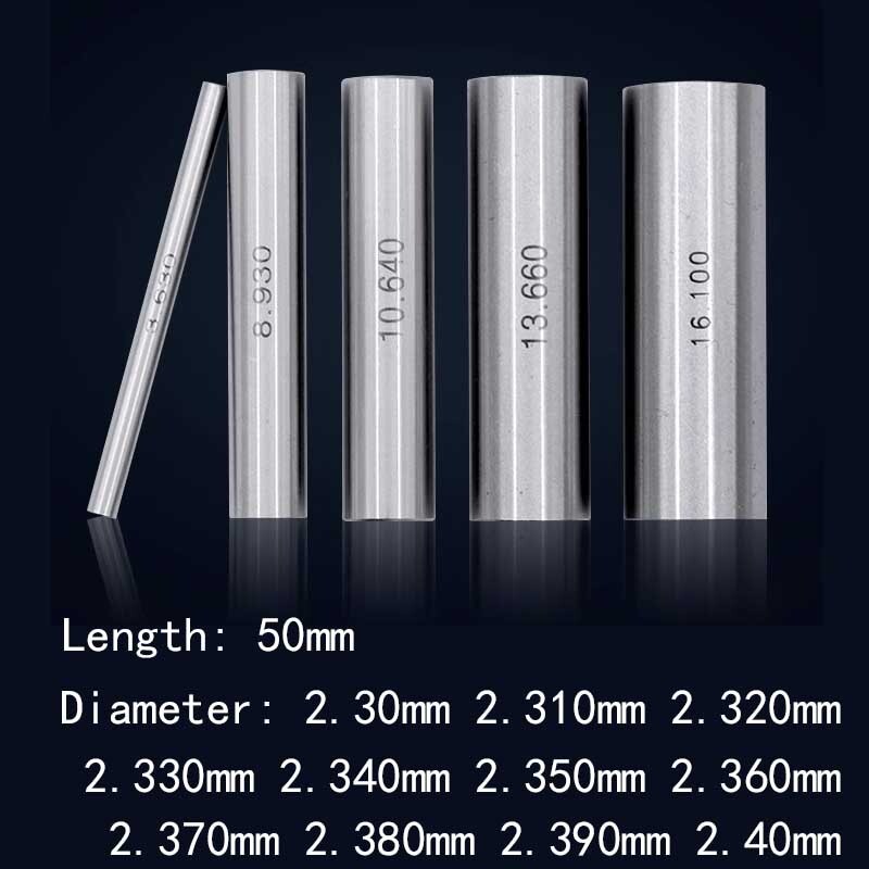 2.30mm-2.40mm Dia High Precision GCR15 Bearing Steel Needle Gauge Pin 50mm Long
