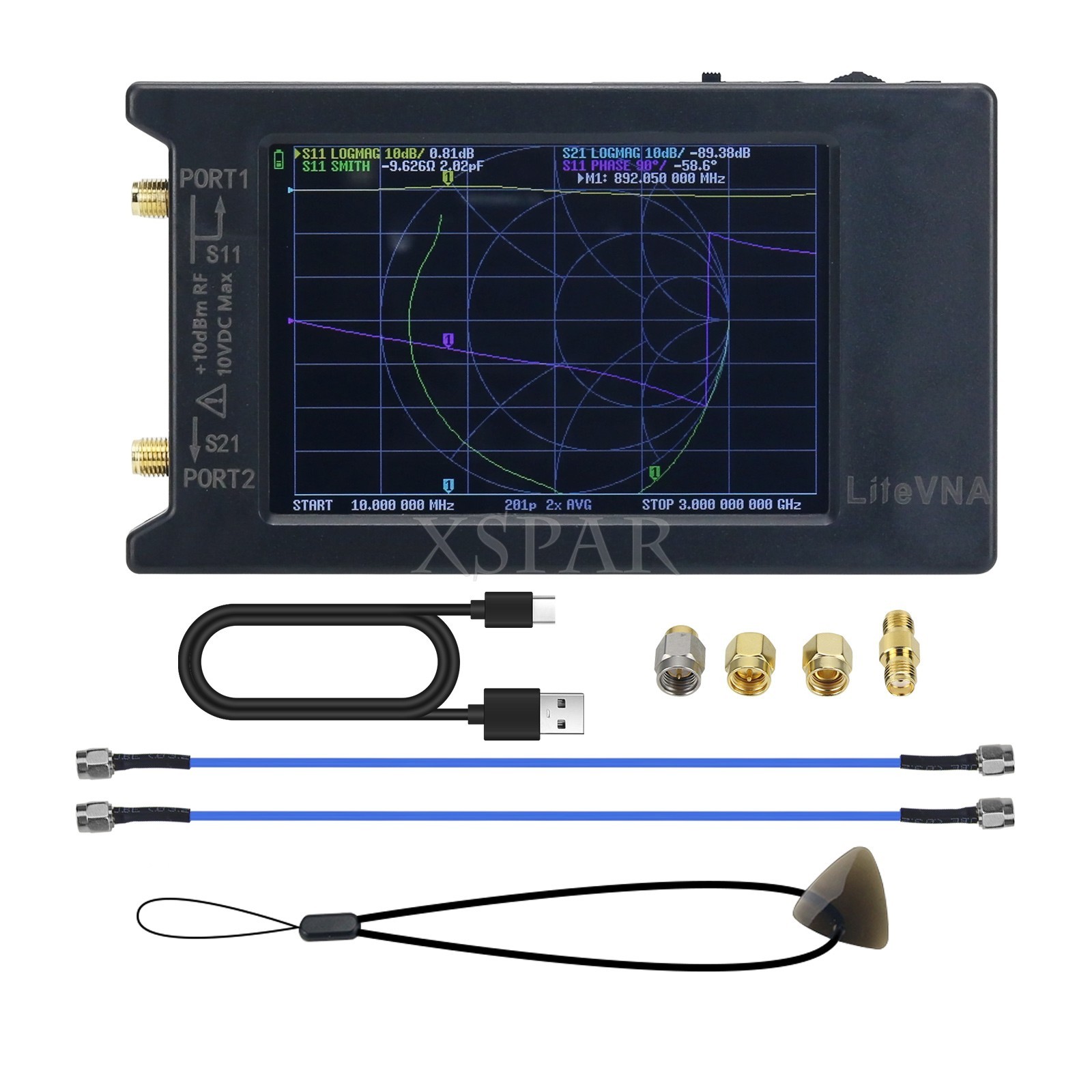 LiteVNA-64 Vector Network Analyzer VNA Antenna Analyzer with 3.95-inch Screen