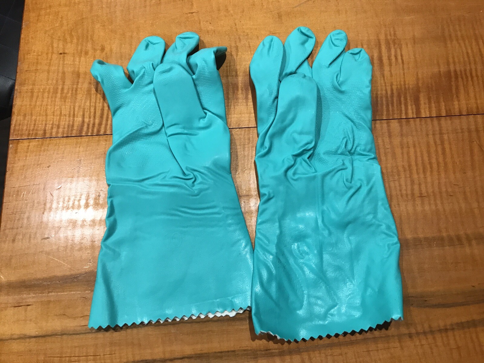1 Pair Nitrile Lined Gloves Furniture Stripping Stansolv AK-22 381 MAPA Sz 10