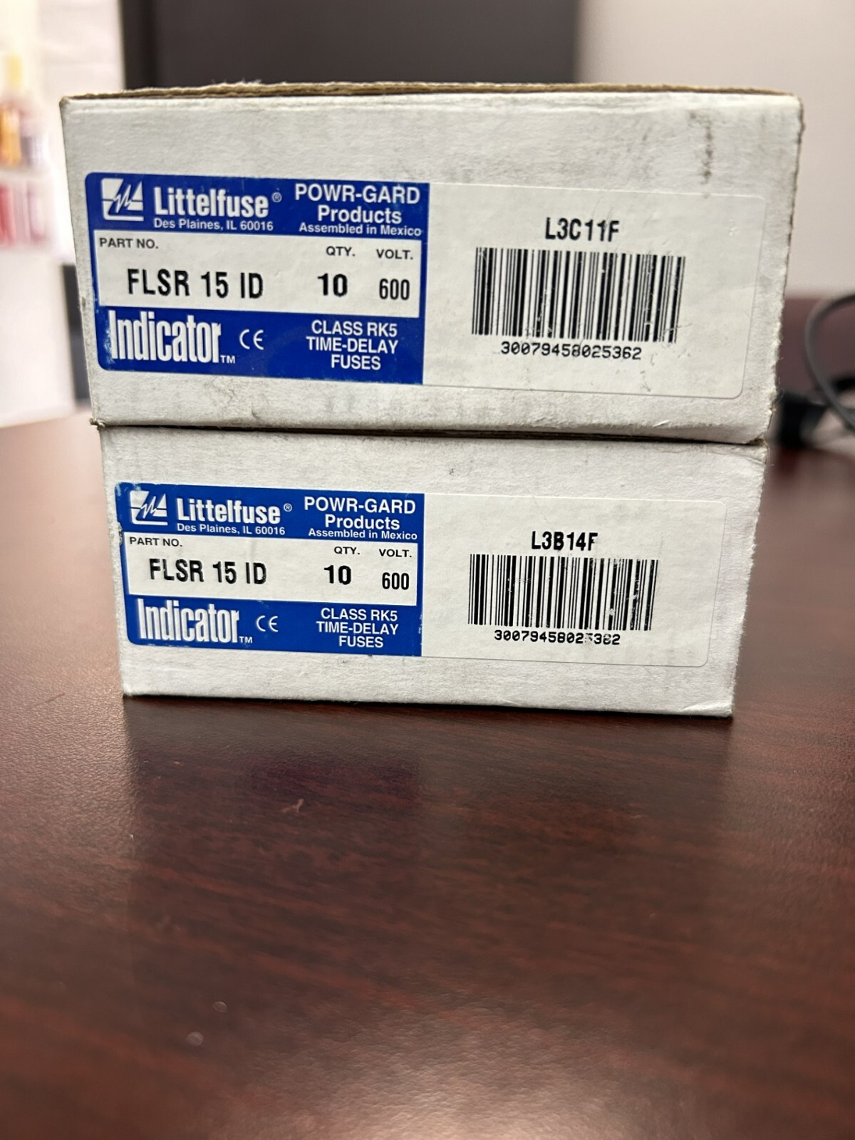 LOT OF 3 Littelfuse Indicator FLSR 15 ID 600V 15A 600VAC OR LESS WITH INDICATOR