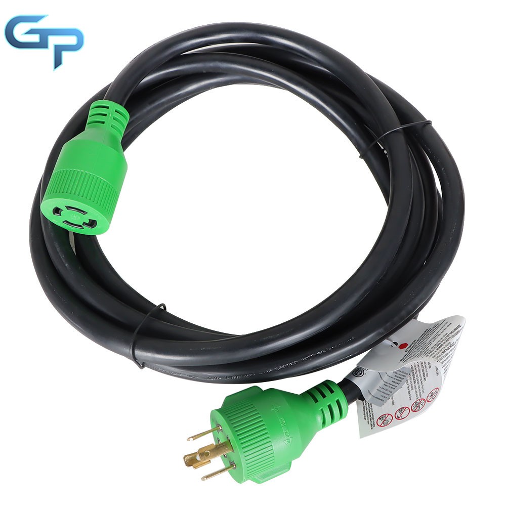 30Amp 15FT 4Prong Generator Inlet Box and Extension Cable Combo NEMA L14-30P/R