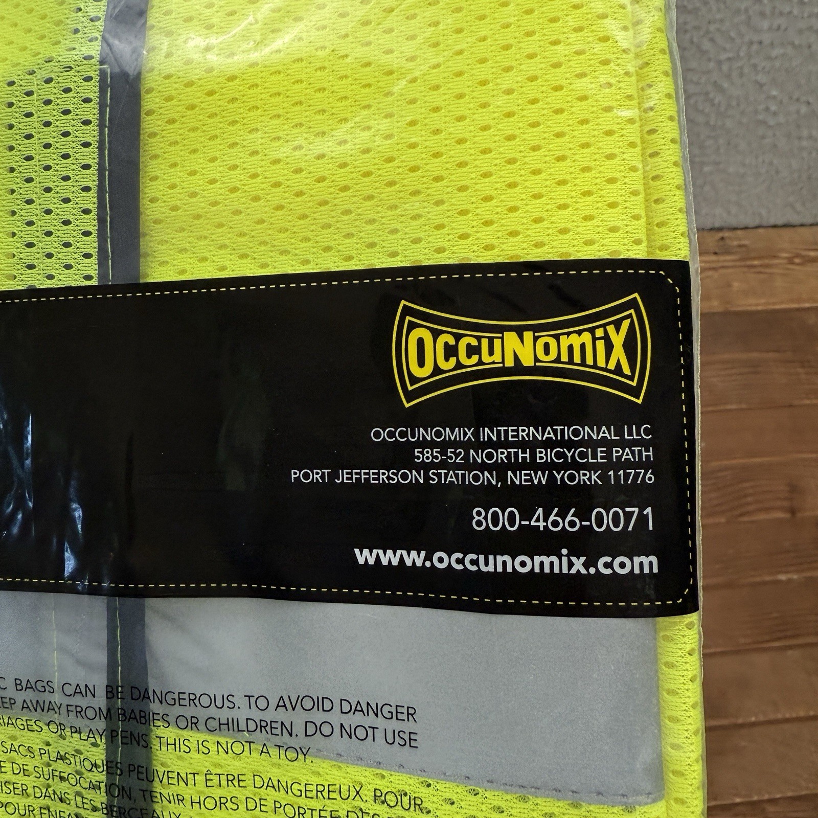 OccuNoMix Vest Adult 2X/3X Neon Yellow Hi Viz Type R Class 2 Set of 4 Workwear