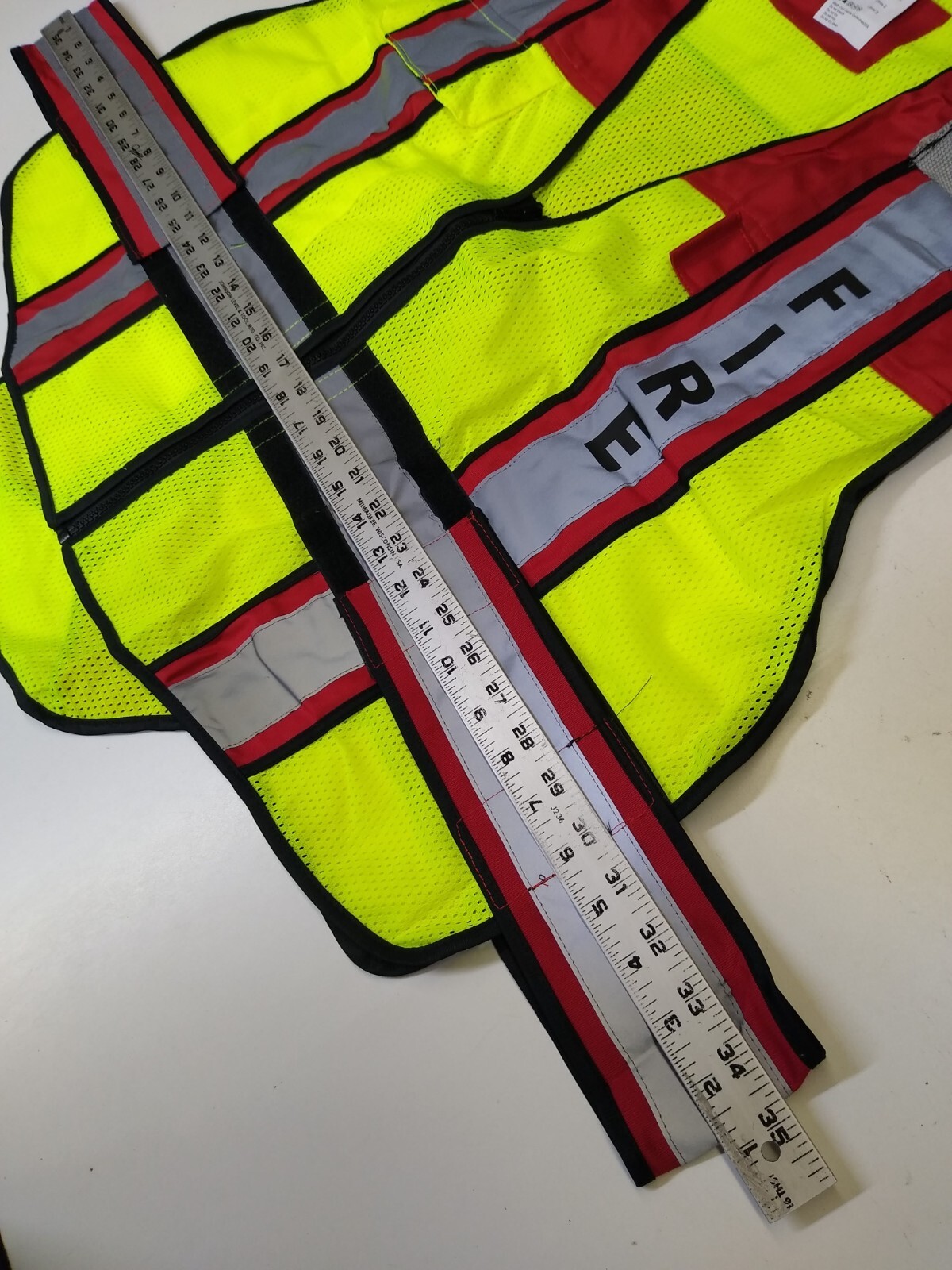 6 Point Breakaway Fire Traffic Reflective Safety Vest Red Size 3XL Hi-Vis