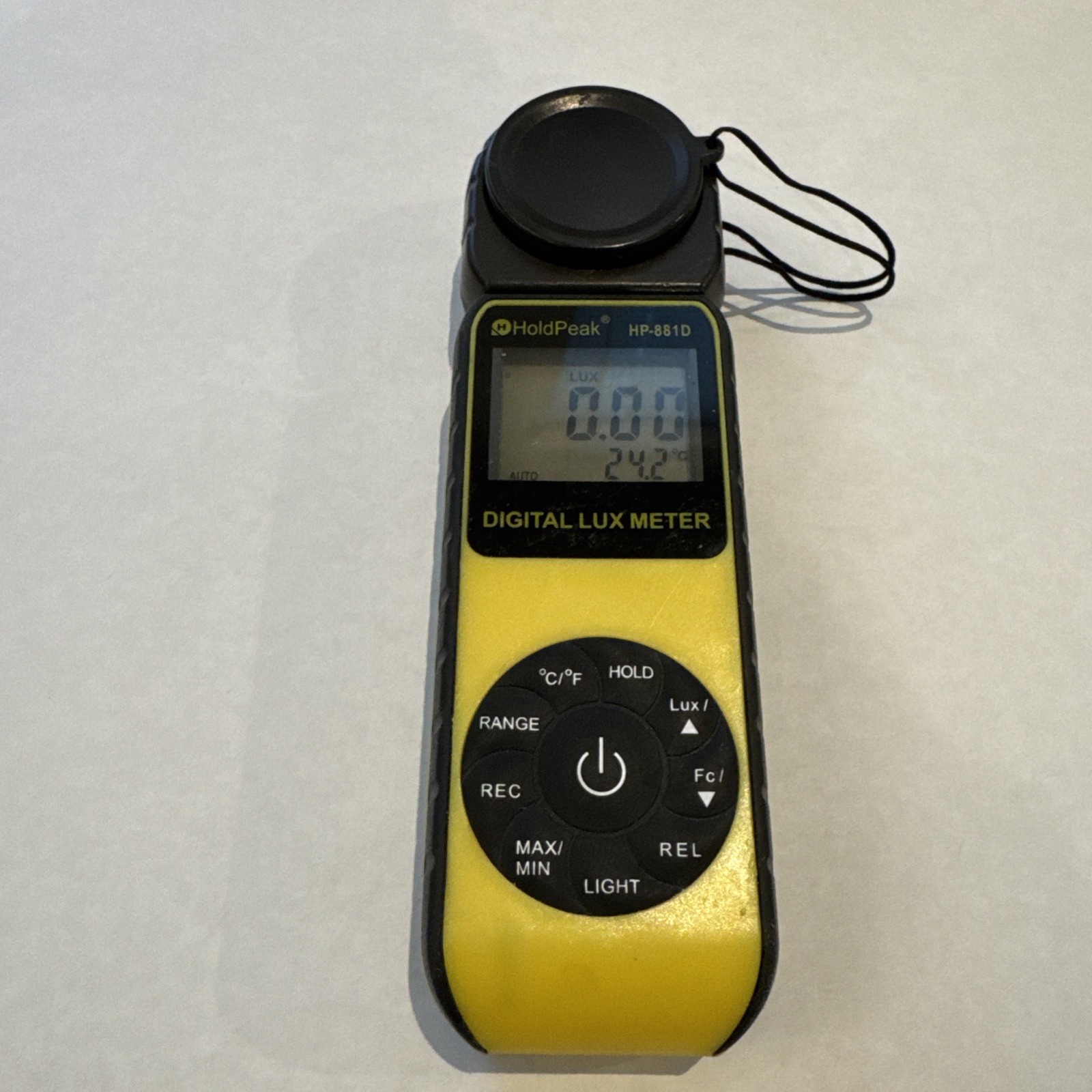 HoldPeak Digital LCD Lux Light Meter 0.01-400000 Lux Luminance Tester Used-Good