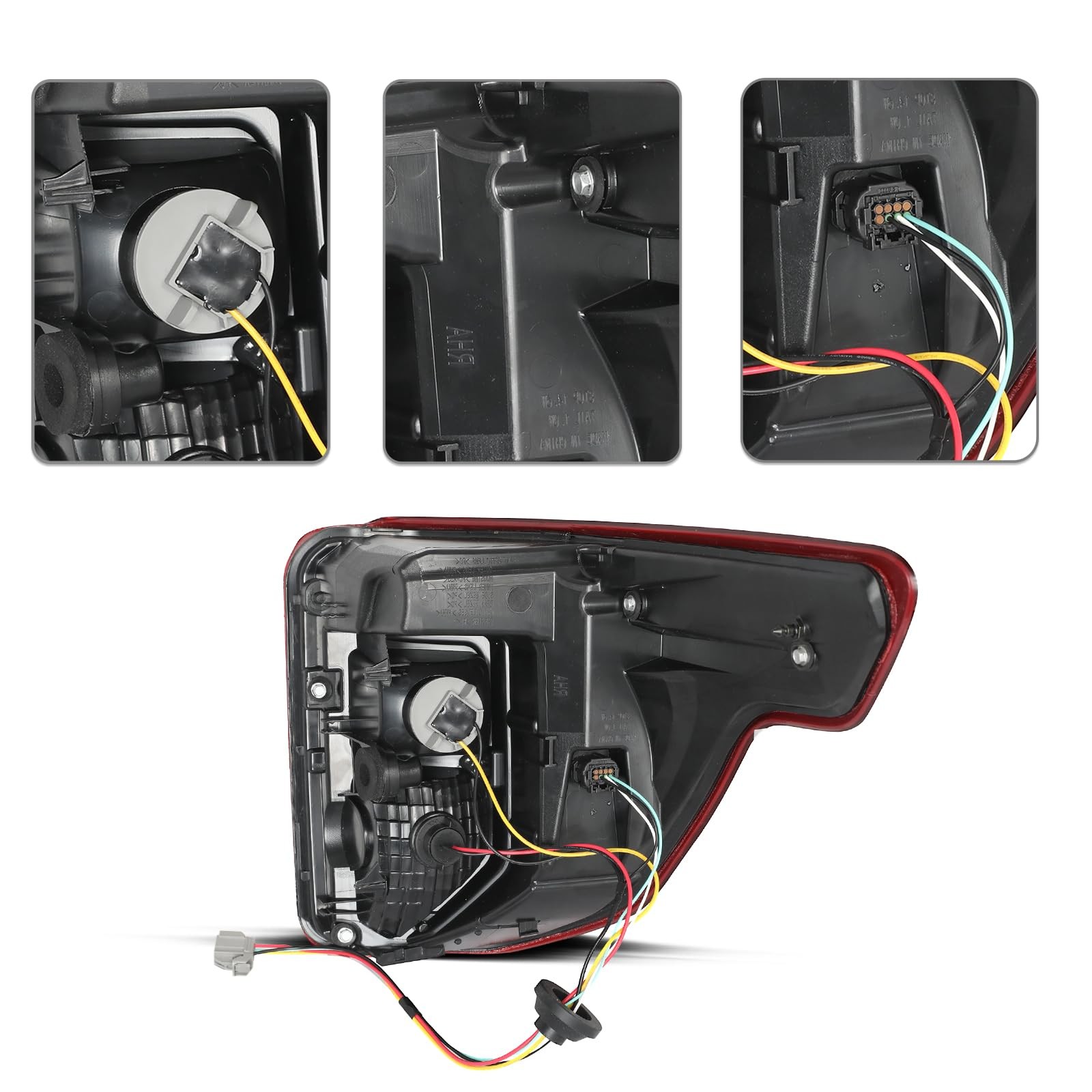 LED Tail Light Assembly for 2020-2024 Explorer Left Right Side Dark Red Smoke