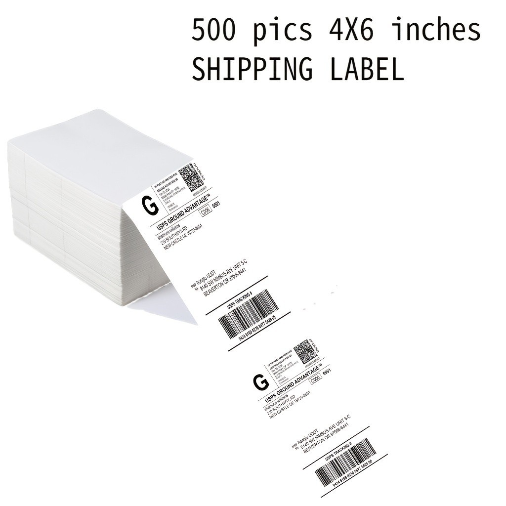 500 4X6 Thermal Paper Shipping Labels Logistics Labels for Thermal Printers
