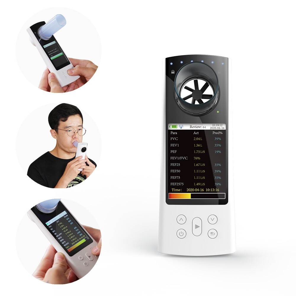 CONTEC SP80B Bluetooth Spirometer – Handheld Lung Function Tester w/App