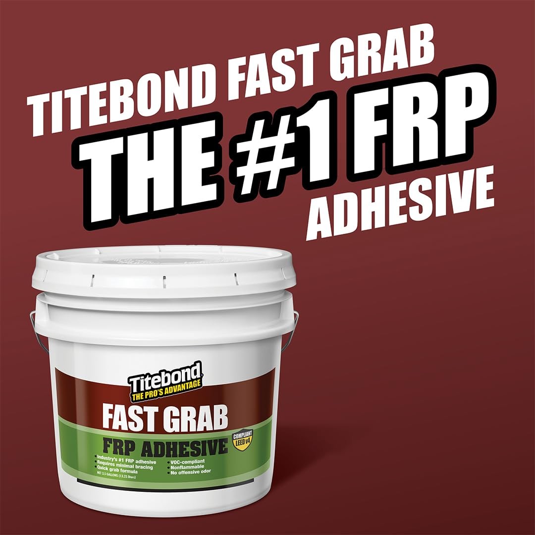 1 Gallon Light Beige VOC Compliant FRP Adhesive Quick Grab Nonflammable 50 Sq Ft
