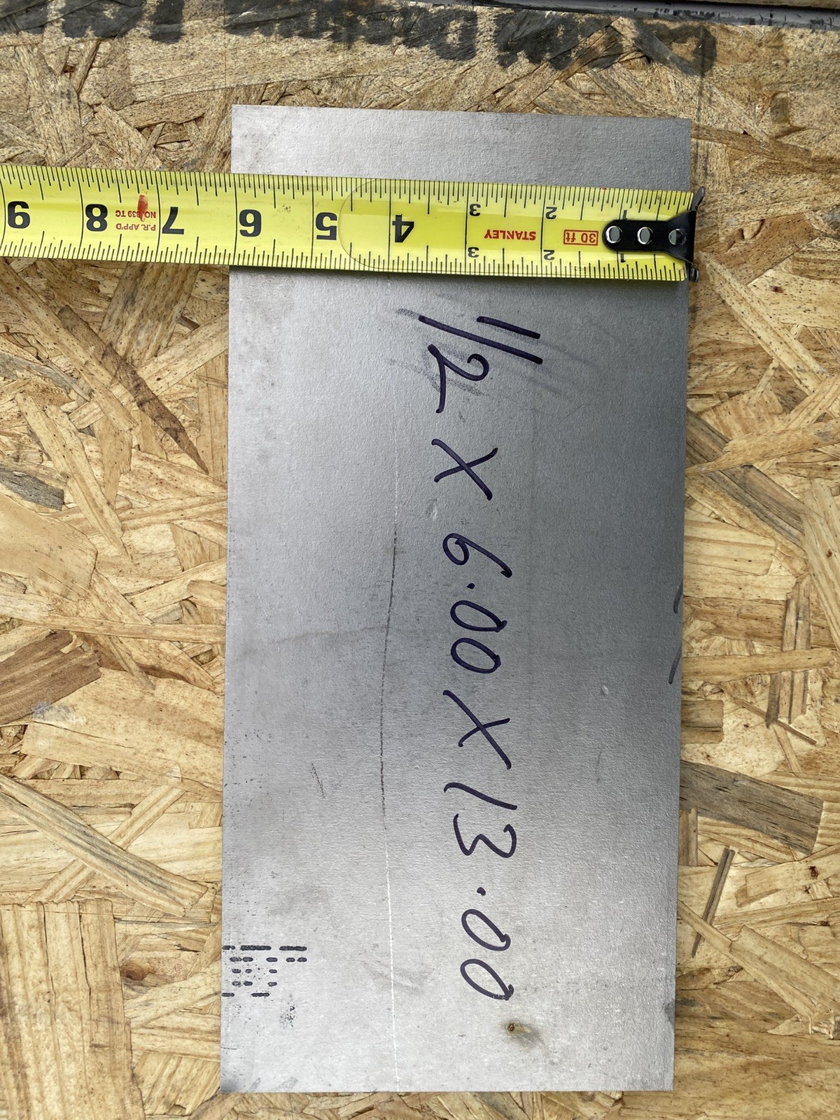 Titanium Plate 6.00 ”X 13.00 ”X 1/2”THK 6AL-4V Grade 5