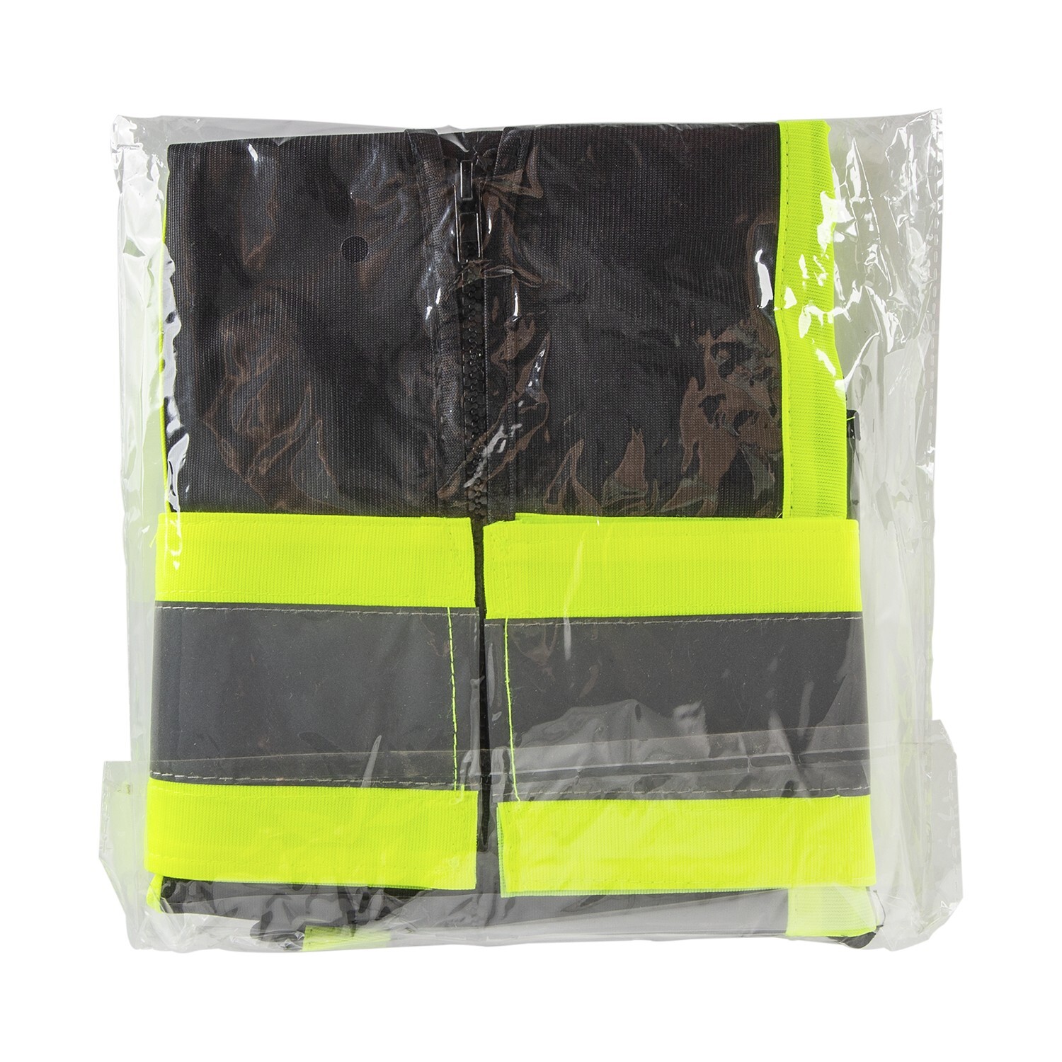 Karat High Visibility Reflective Safety Vest with Zipper Fastening, Black – L