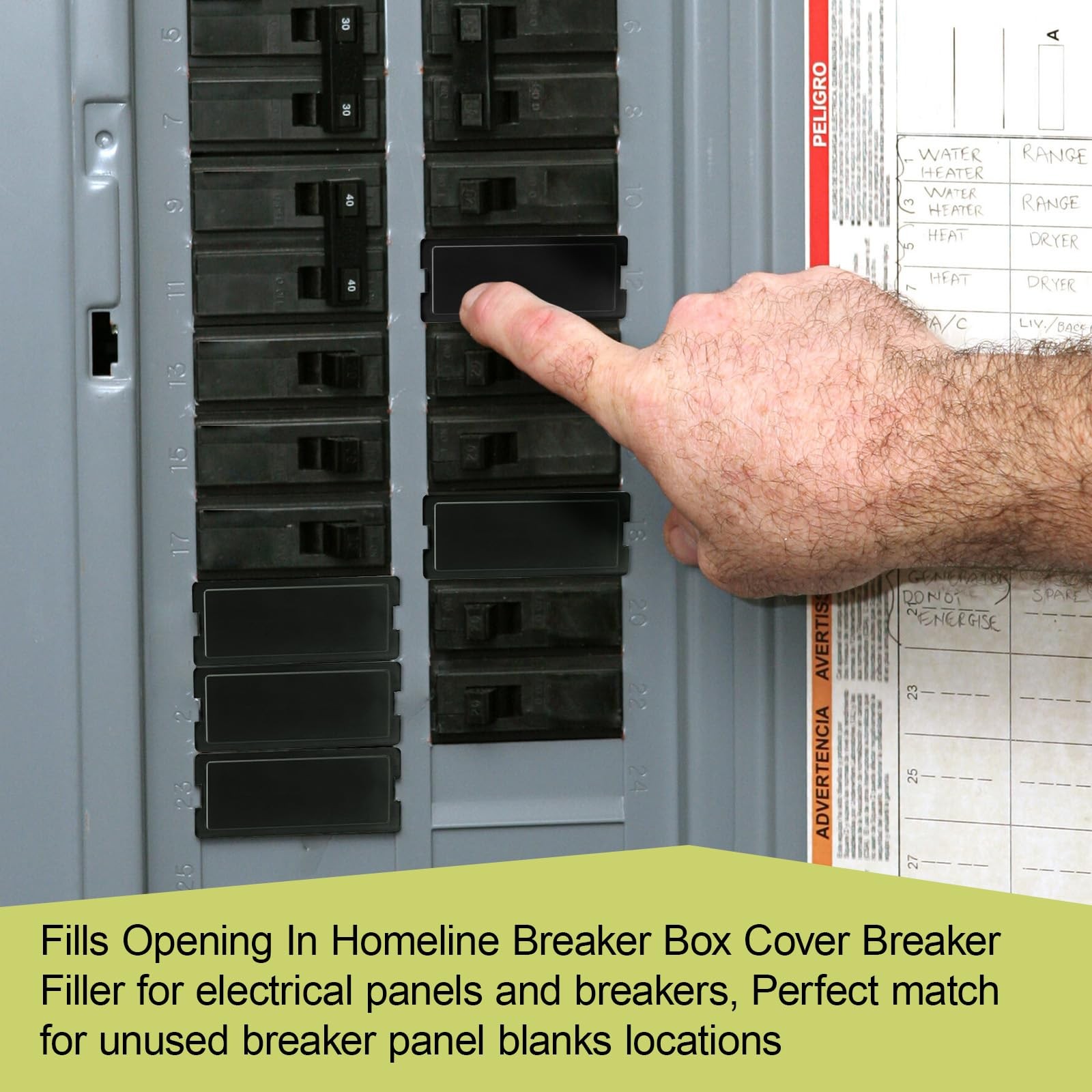 EAORBD Breaker Filler Plate for Eaton Circuit Panel Cover, 1 Inch