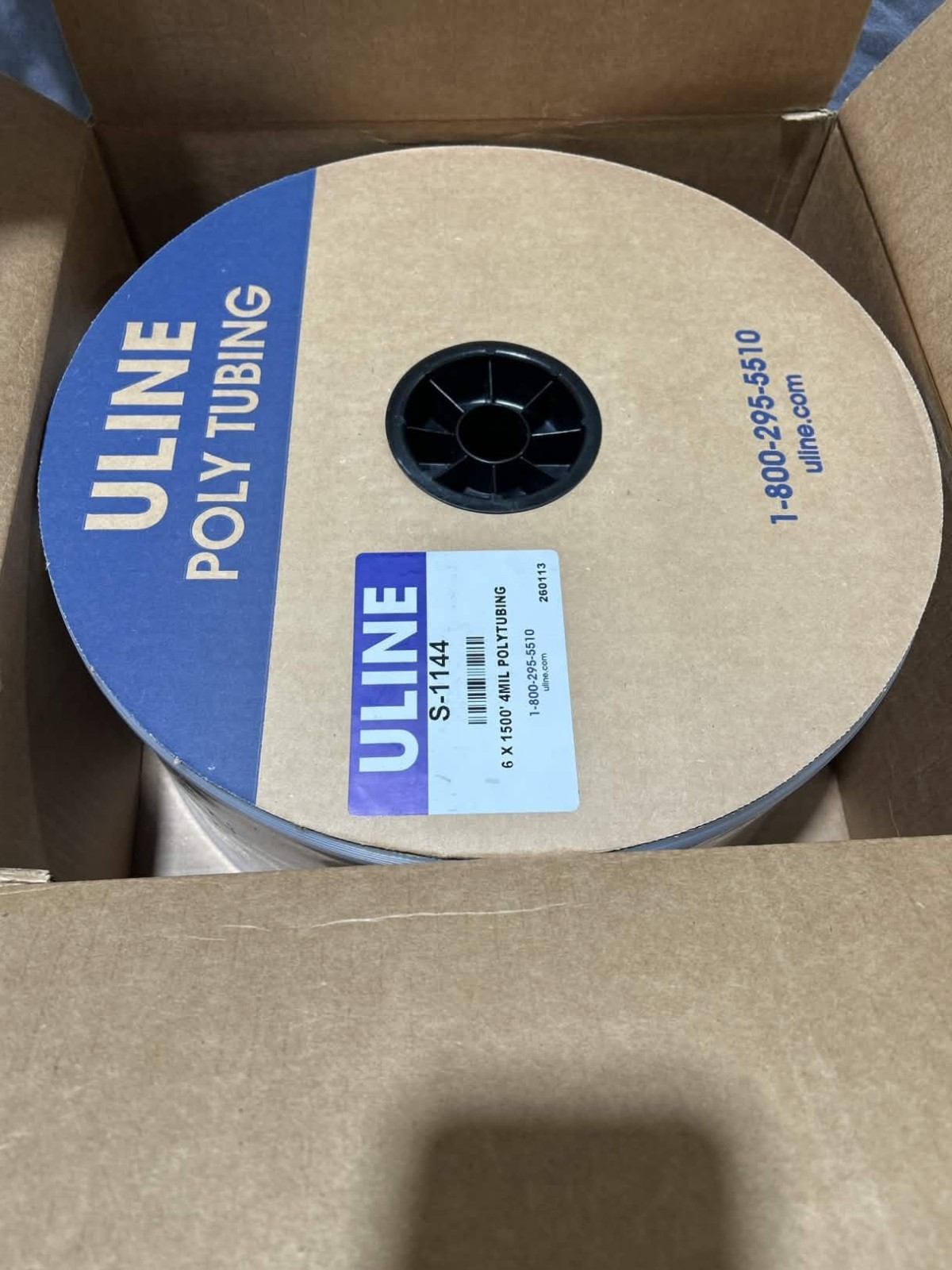 ULINE POLY TUBING 6 X 1500′ 4MIL POLYTUBING