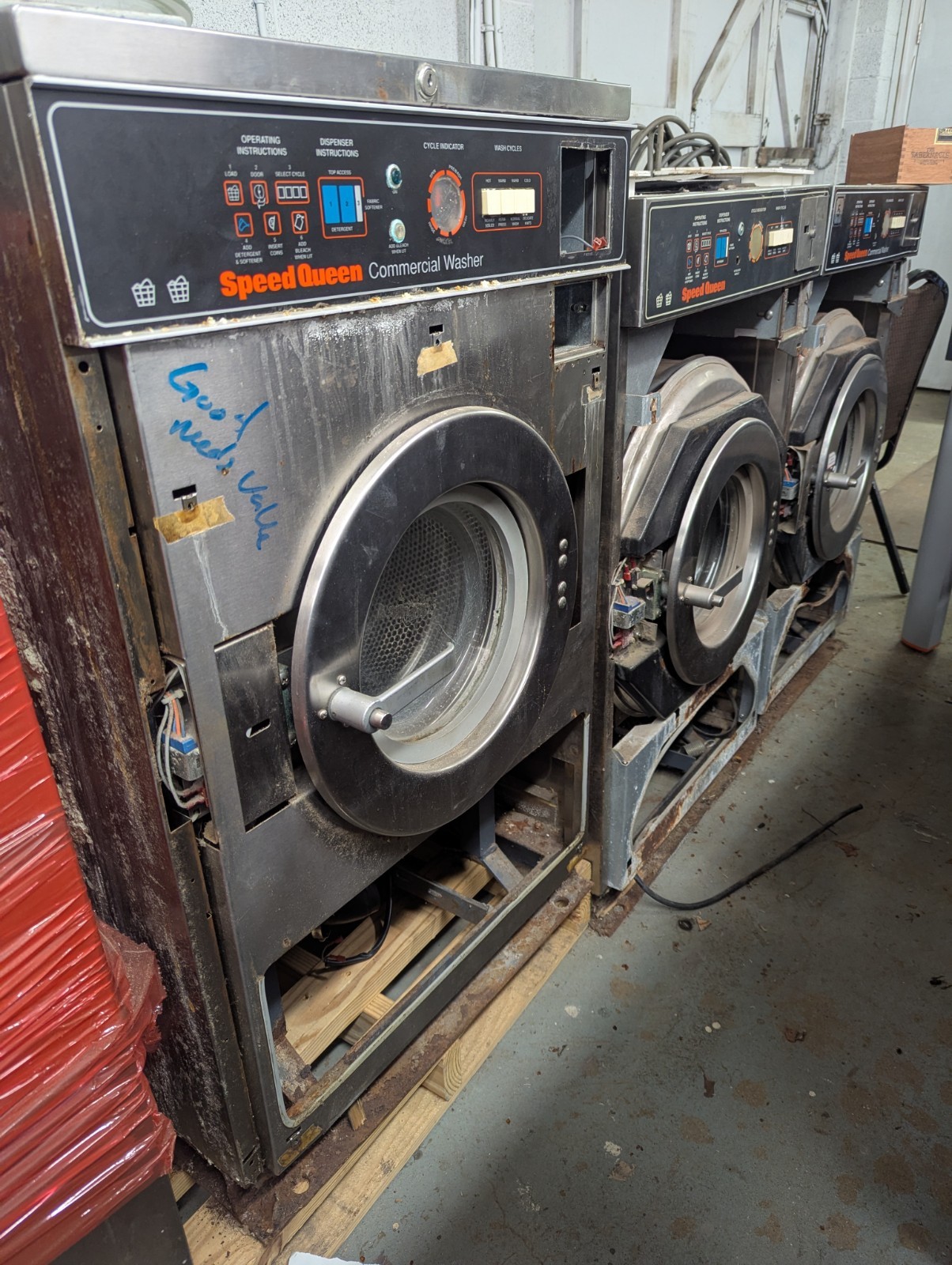 Alliance Huebsch Speed Queen parts units Coin Operated FL Washer Laundromat Pull
