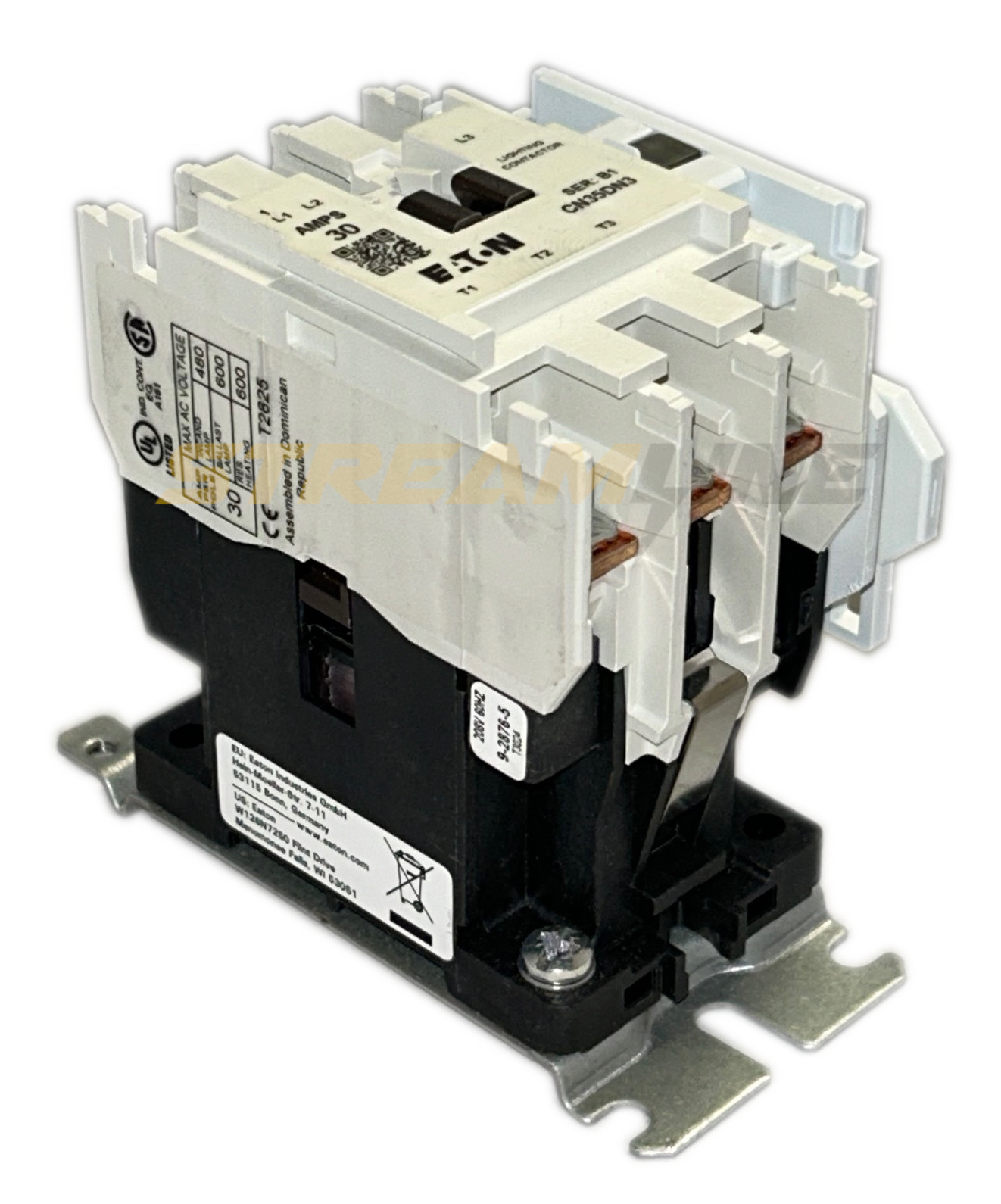 Eaton CN35DN3 Electrically Held Lighting Contactor, 30 Amp, 3-Pole, 208V Coil