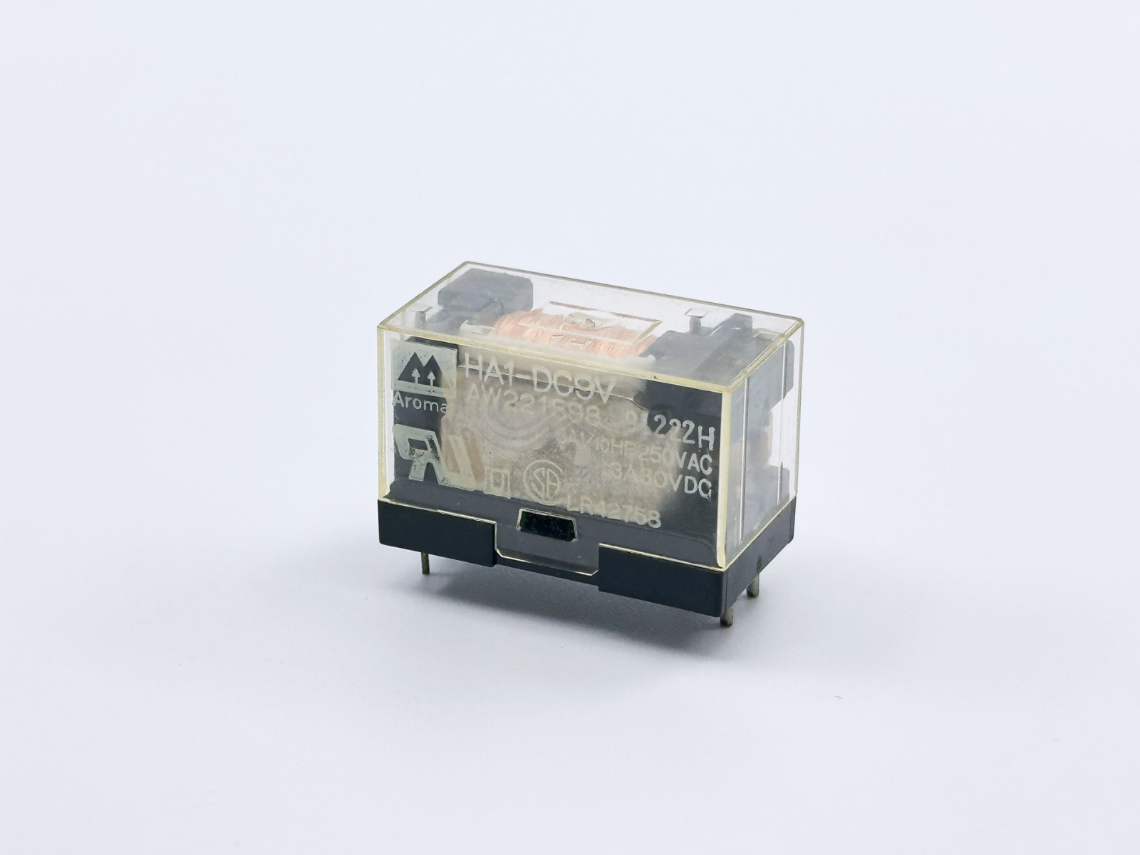 HA1-DC9V AW221598 AROMAT PCB Power Relay 9VDC SPDT 3A 30VDC/250VAC 5-Pin