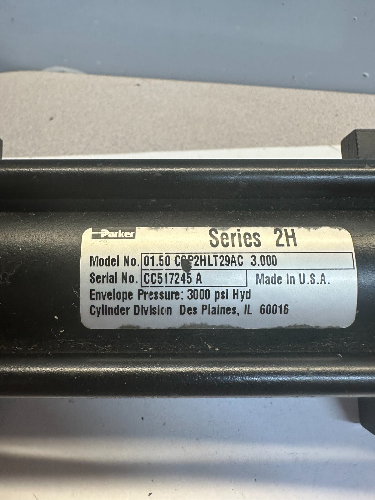 PARKER 01.50 CC-P2HLT29AC 3.000 HYDRAULIC CYLINDER SERIES 2H, NEW FREE SHIPPING