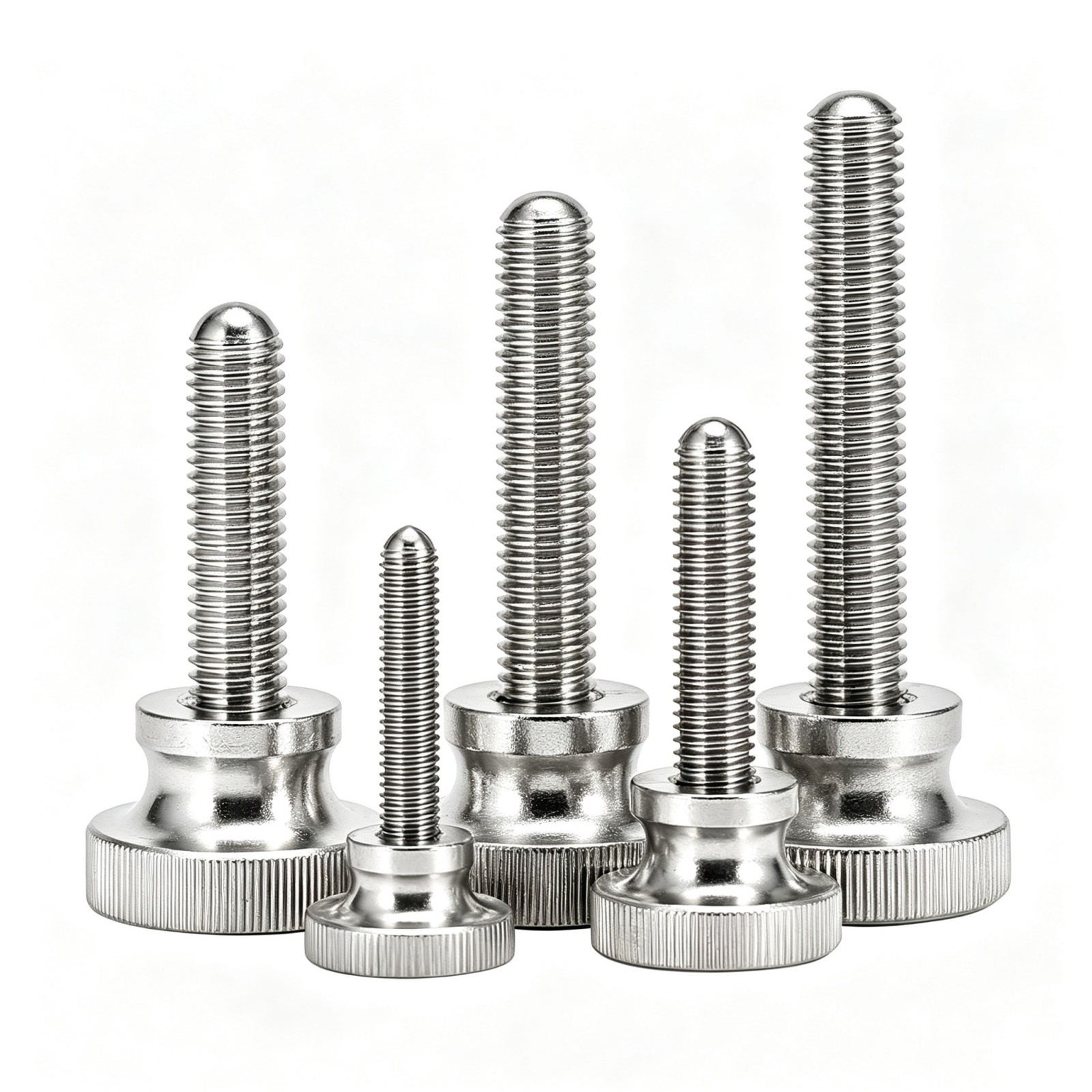 304 Stainless Steel Knurled Thumb Screw Hand Grip Knob Bolt M2 M2.5 M3 M4 M5 M6