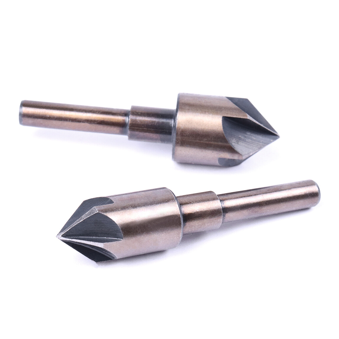 Pack 5 82 Degree 5 Flutes Countersink Drill Bit Set Chamfering Cutter Device