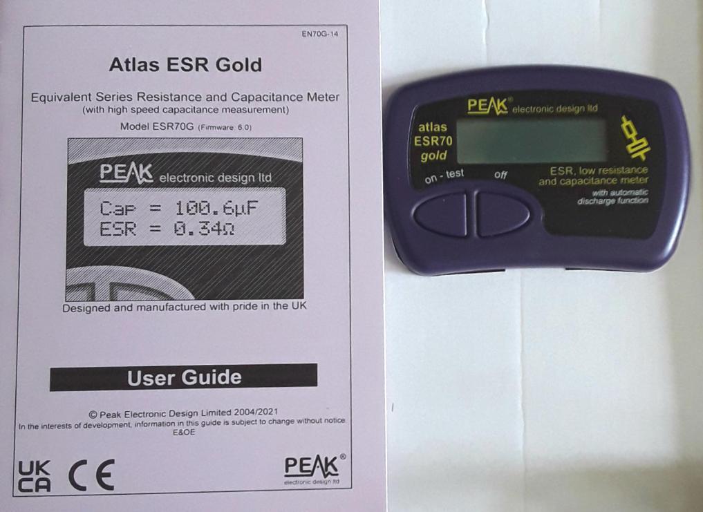 Peak ESR70 Gold Latest Version ESR PLUS Analyzer ESR 70 Resistance Meter Tester