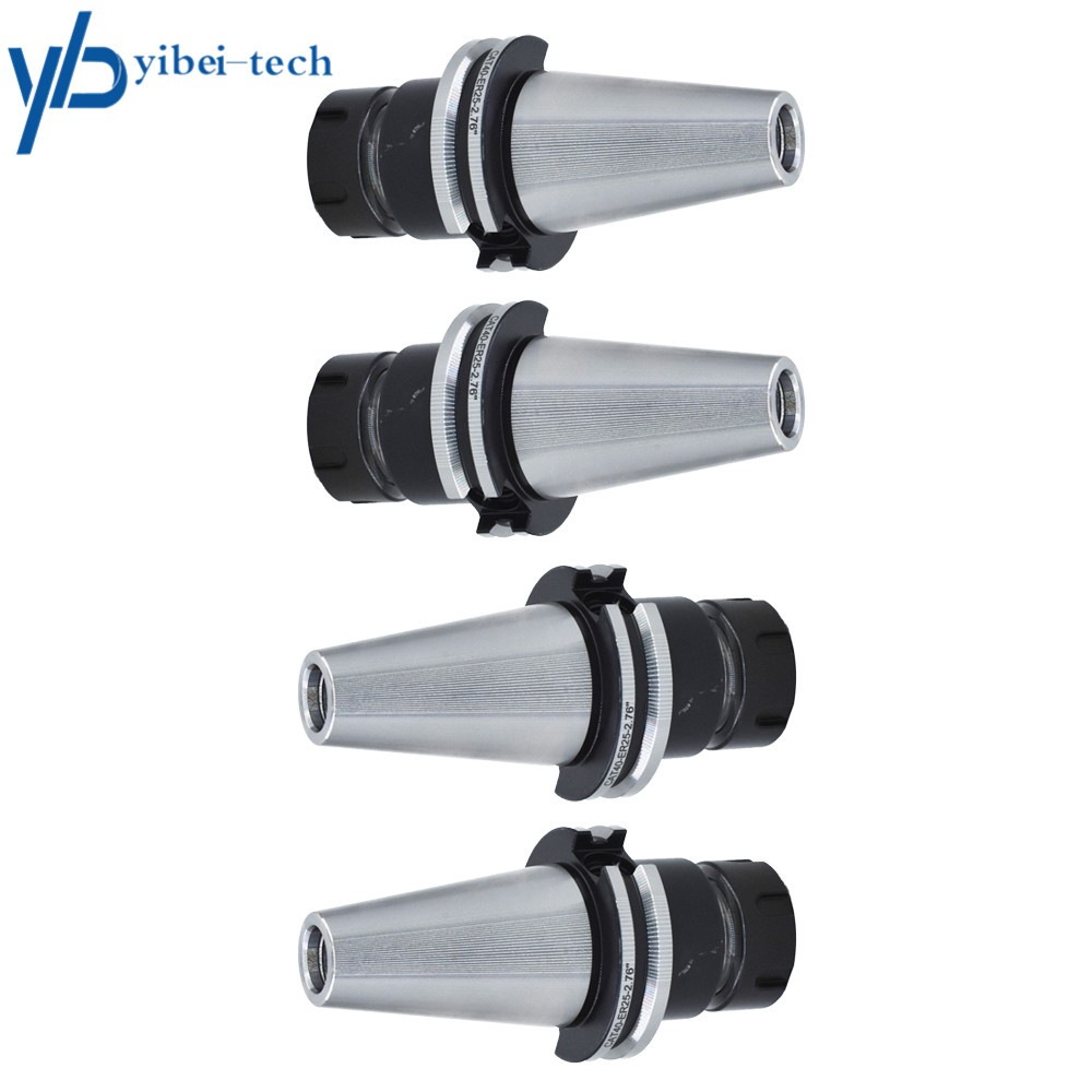CAT40 ER25 Collet Chuck W. 2.76″ Gage Length Chucks Tool Holder Set 4 Pcs