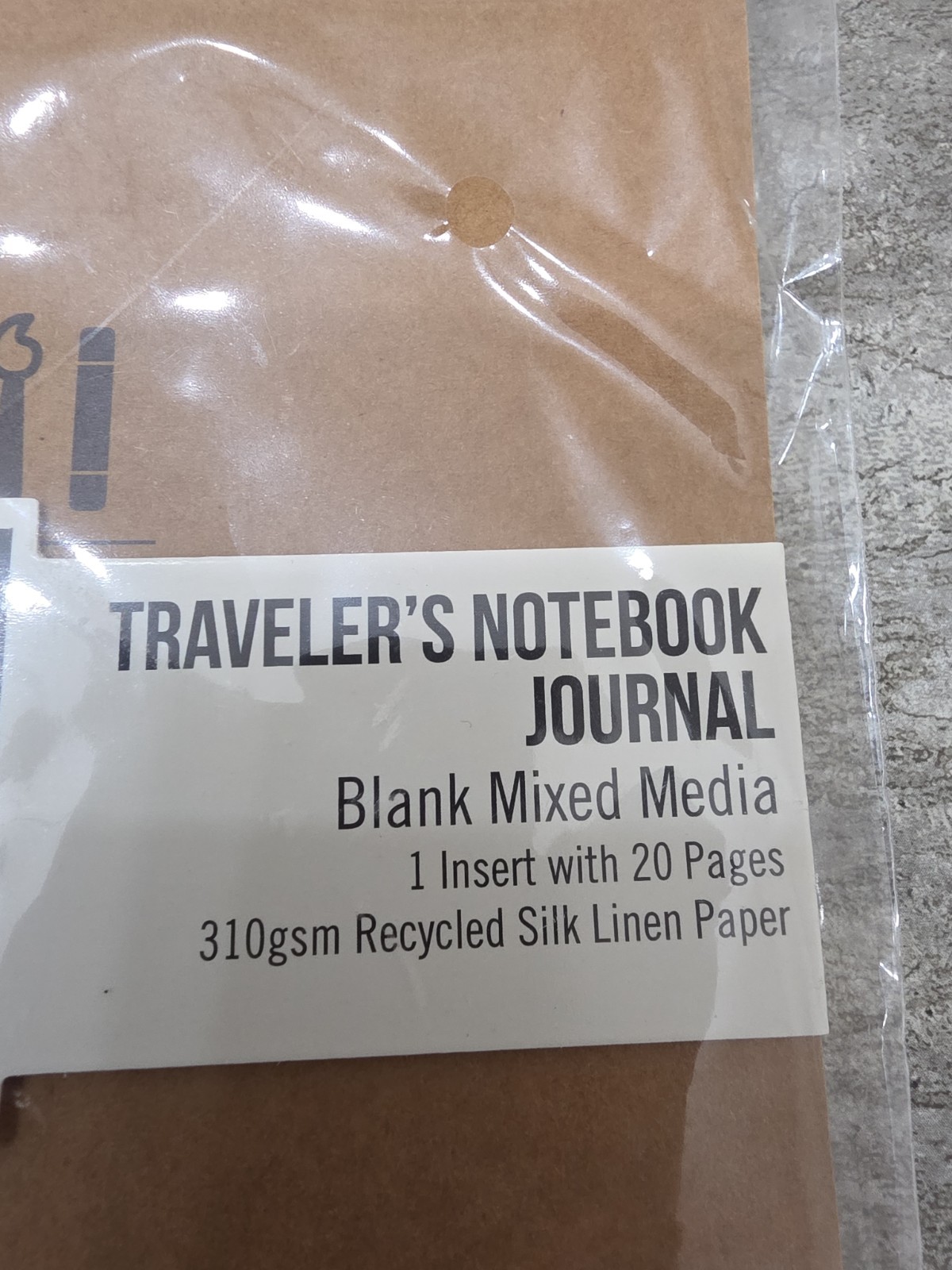 Carpe Diem Traveler’s Notebook Insert Blank Mixed Media Silk Paper 48 Sheets