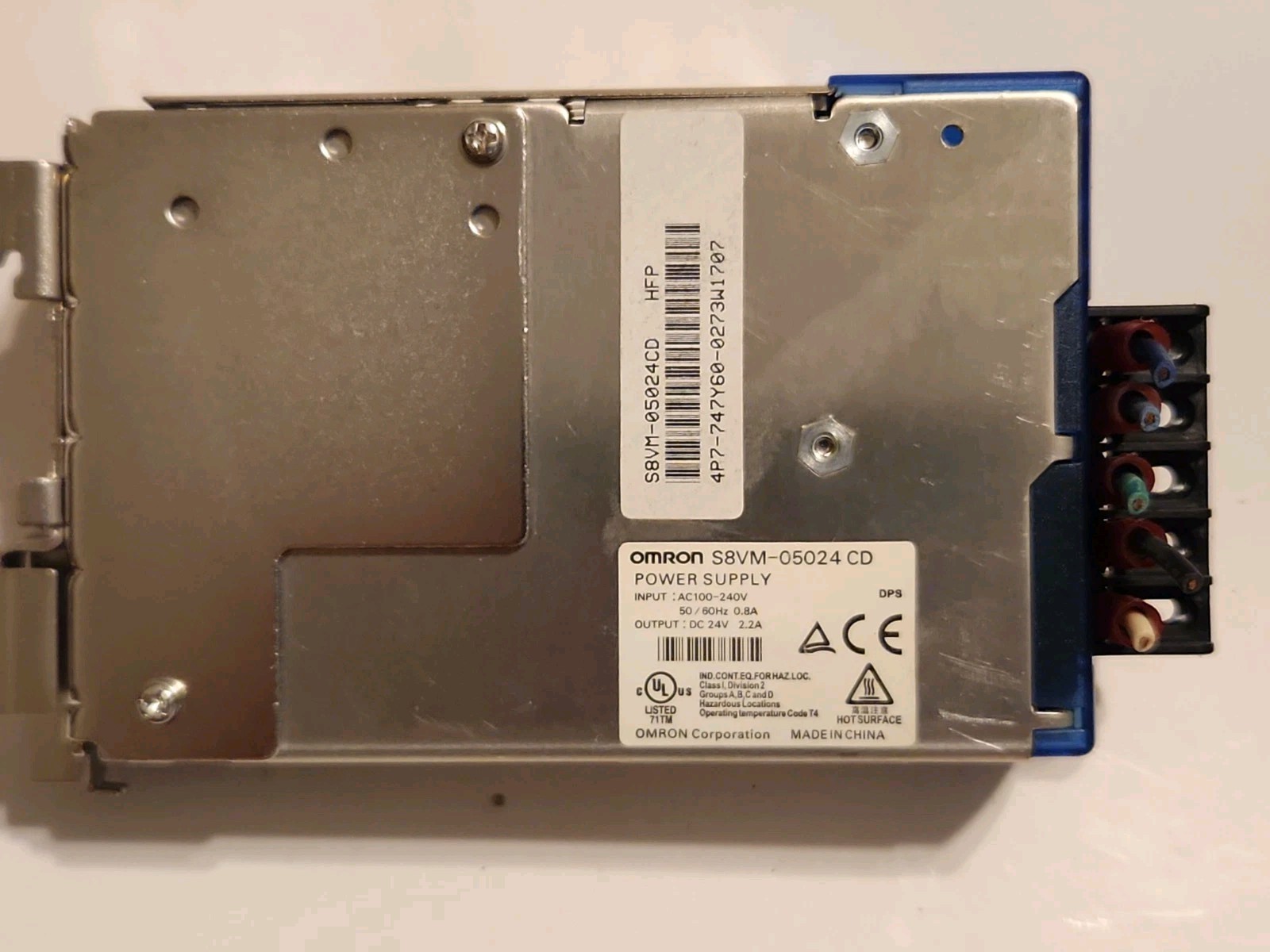 Omron S8VM-05024 CD Power Supply AC100/240V, 50/60Hz Free Shipping