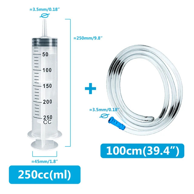 100ml-550ml Syringe Large Capacity With high quality 100cm Measuring Pump Hose