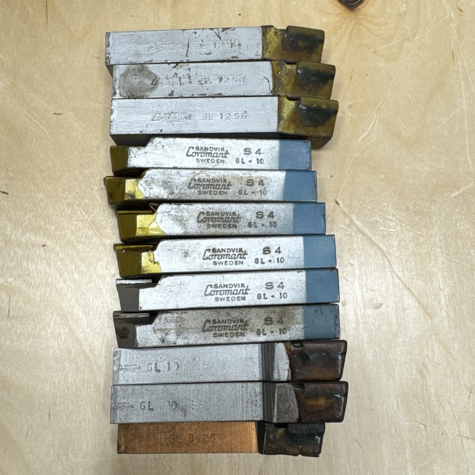 Lot of 12 SANDVIK Coromant Brazed Carbide BL 12 S6 Gl-10 S4 S6 GL8 C6 New/used