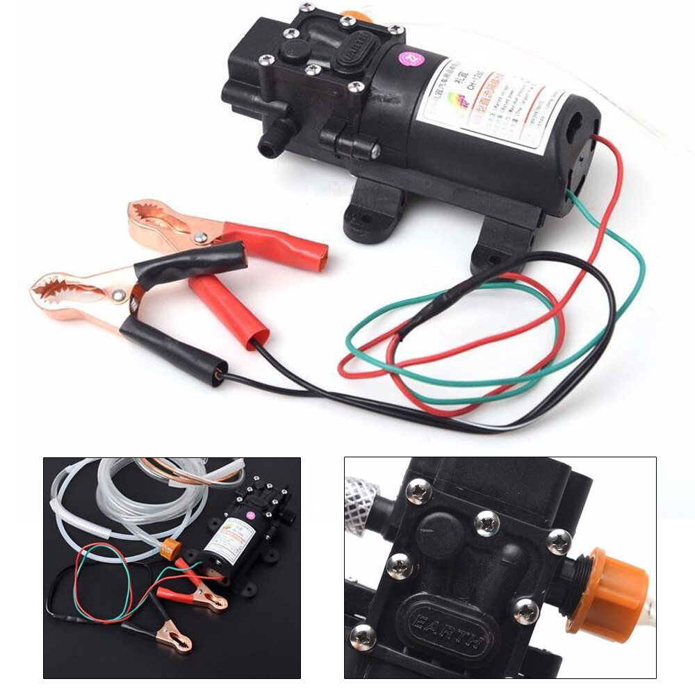 DC 12V Marine Auto Transfer Pump Oil Extractor Oil Change Pump 0.8MPA 5L/Min TOP