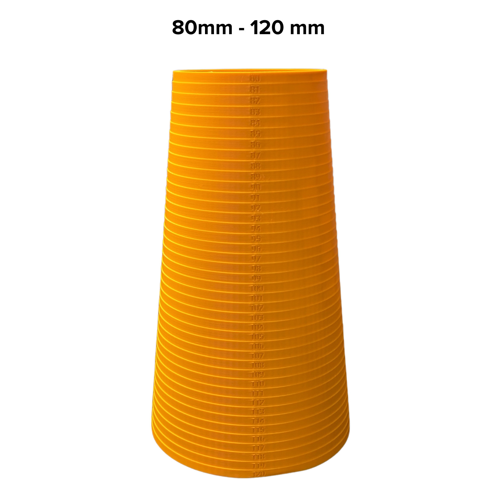 O-Ring Sizing Cone Measuring Tool Gauge Set 2mm – 200mm Orange