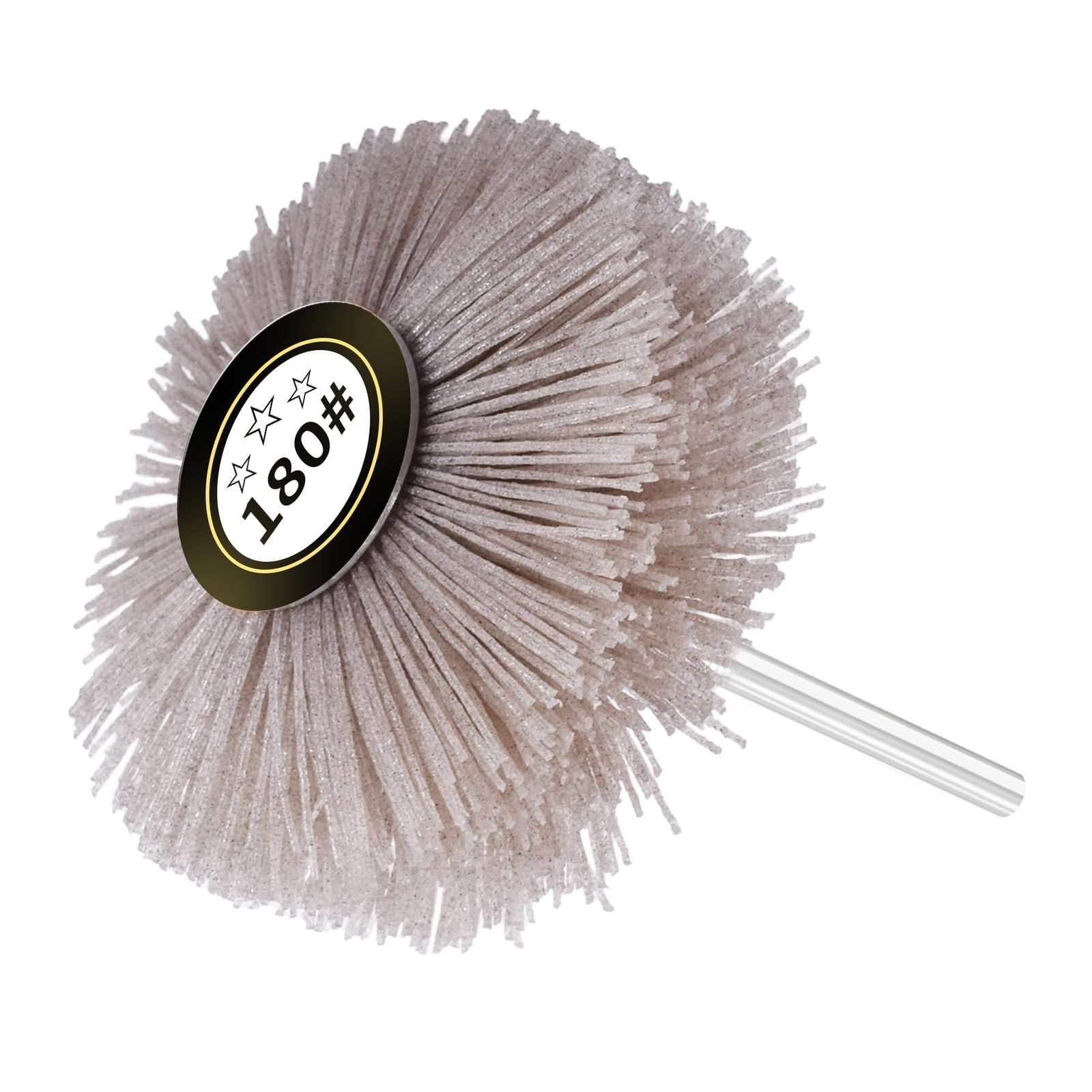 180 Grits Nylon Wheel Brush Abrasive Grinding Head 6mm 1/4 Inch Shank Polish