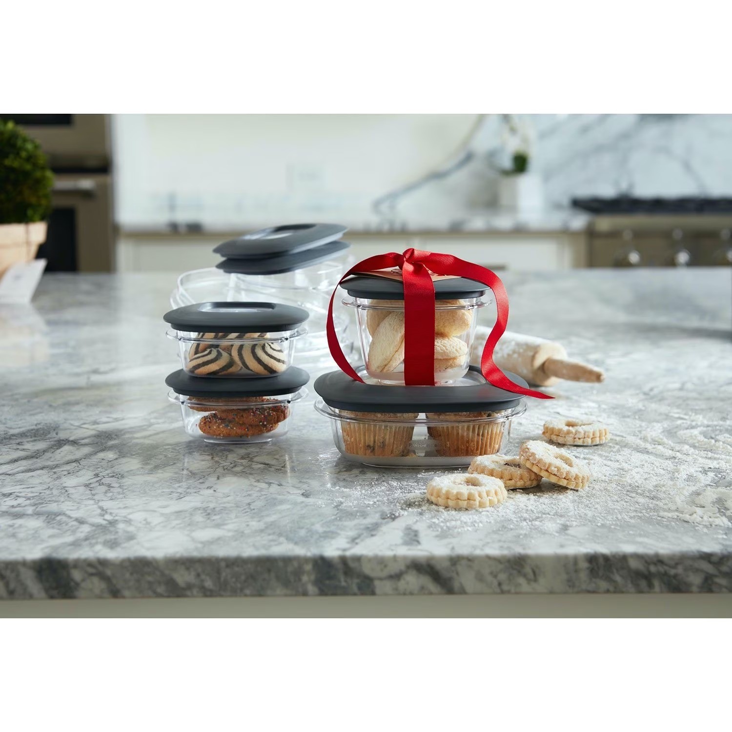 Rubbermaid Premier 20-Piece Lids Food Storage Containers BPA Free Crystal Clear