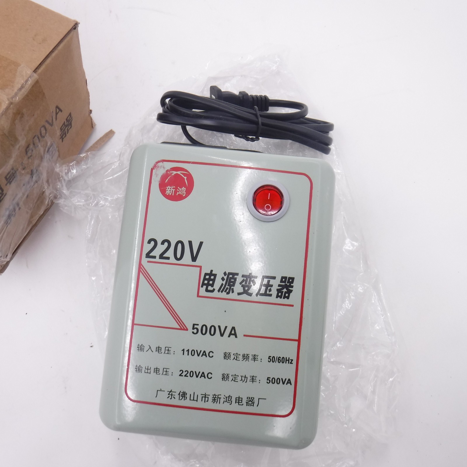 Power Transformer Converter 110V-220V Input110VAC 50/60Hz Output 220VAC 500VA