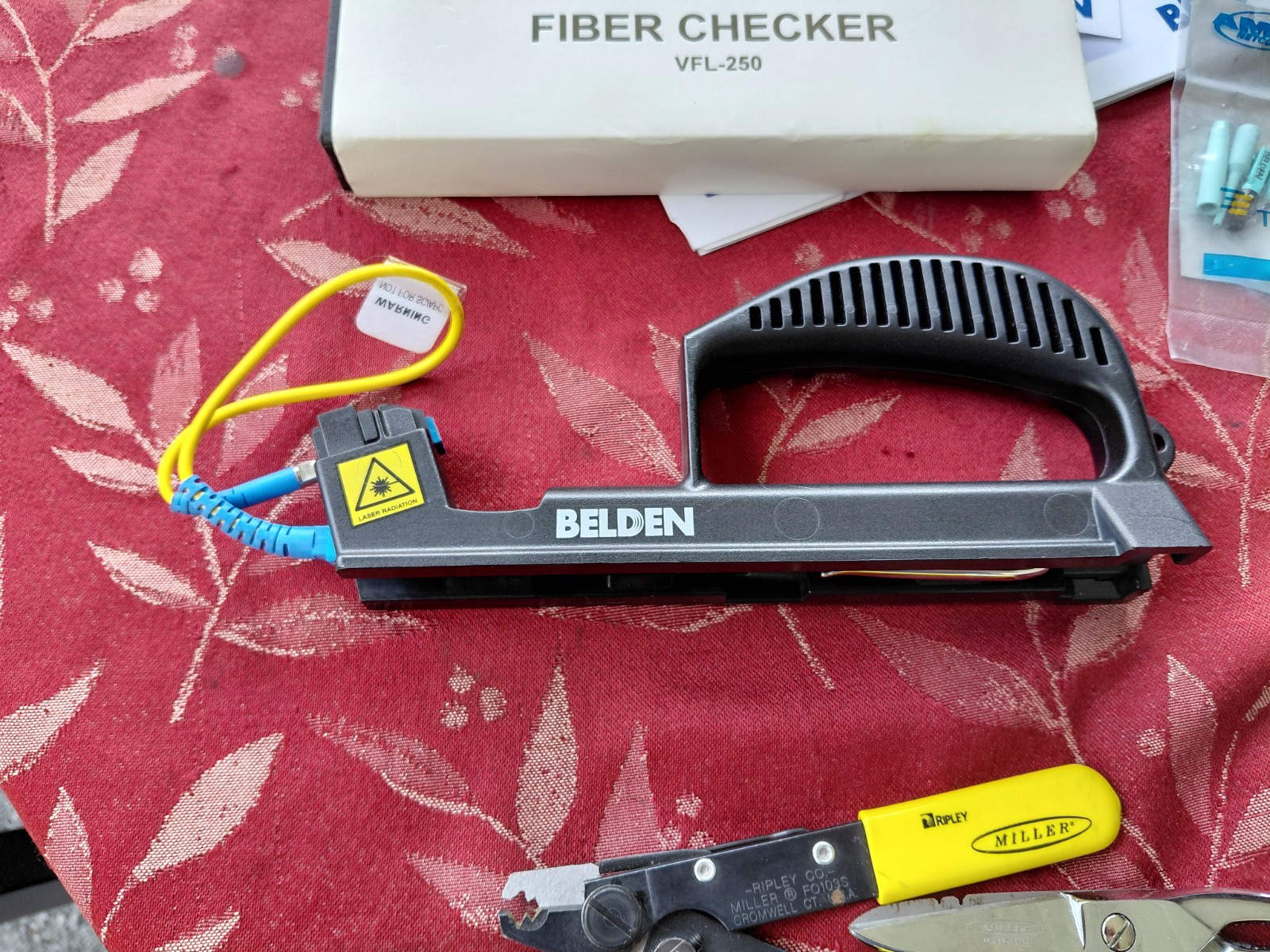 Belden FC-7R Fiber Optic Handy Cleaver,VFL-250 Checker,fiber Express,bag,more