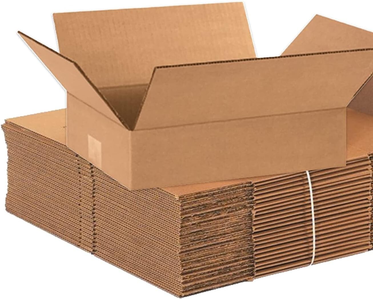 25 Pcs Corrugated Boxes 14 x 4 x 4 Shipping Packing Moving Box Carton, Kraft