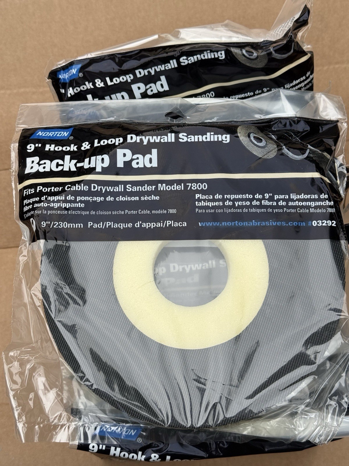 Box of 10 – Norton Backup Pad For Porter Cable 7800 Drywall Sander Hook & Loop