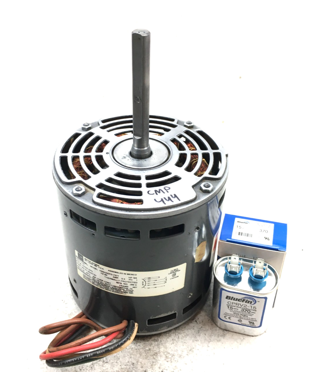 EMERSON K55HXEFD-7277 Blower Motor 51-25327-01 3/4HP 115V RPM 1075/3SPD #CMP444
