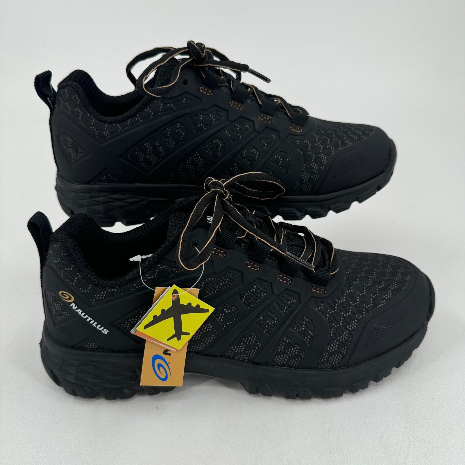 NEW Nautilus Stratus Work Safety Shoes WOMENS Black N4661 Lace Up Soft Toe 9