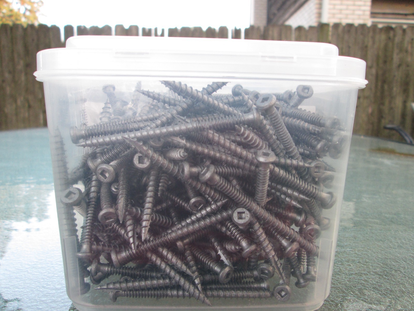 Grip Rite GREY 3″ High Performance Composite Deck Screws square drive 5Lb Box