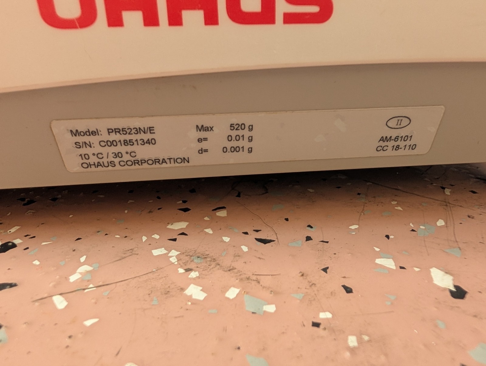 Ohaus PR523N/E PR Series Scale With Power Supply