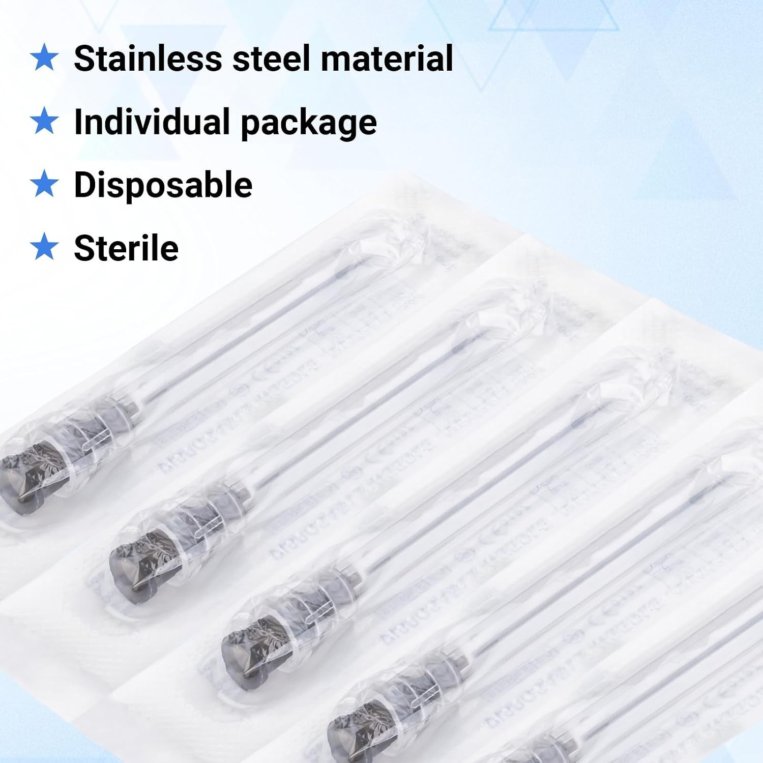 Individually Wrapped 22Ga 1.5IN Disposable Needles for Laboratory and Industry