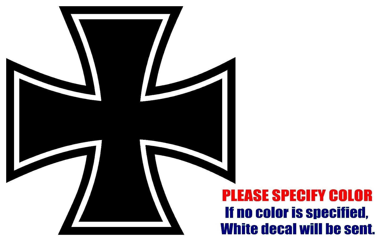 Maltese Cross Iron Cross Graphic Die Cut decal sticker Car Truck Boat Window 9″