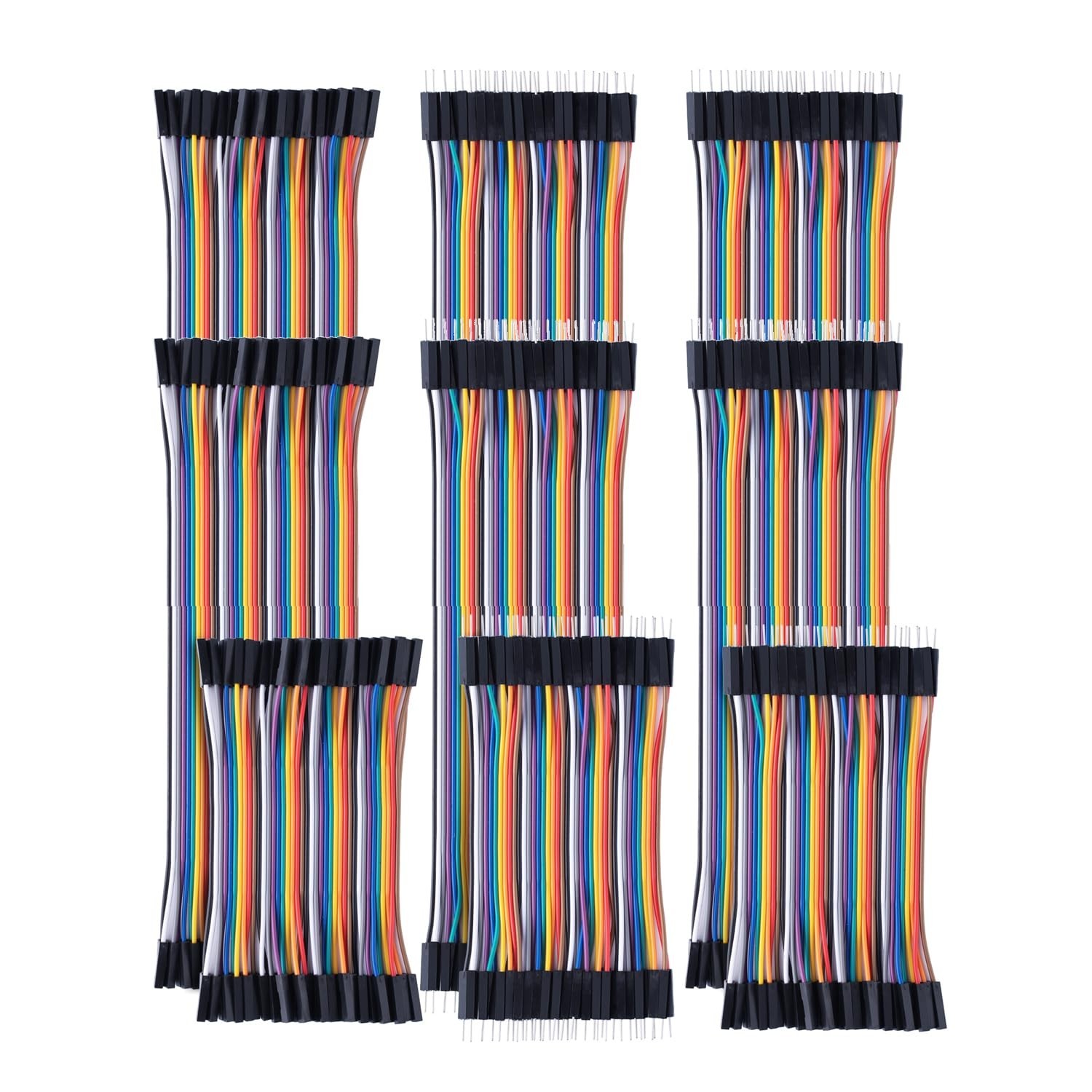 360pcs Breadboard Jumper Wires Kit – 10cm/20cm/30cm Male/Female/Male Cables for