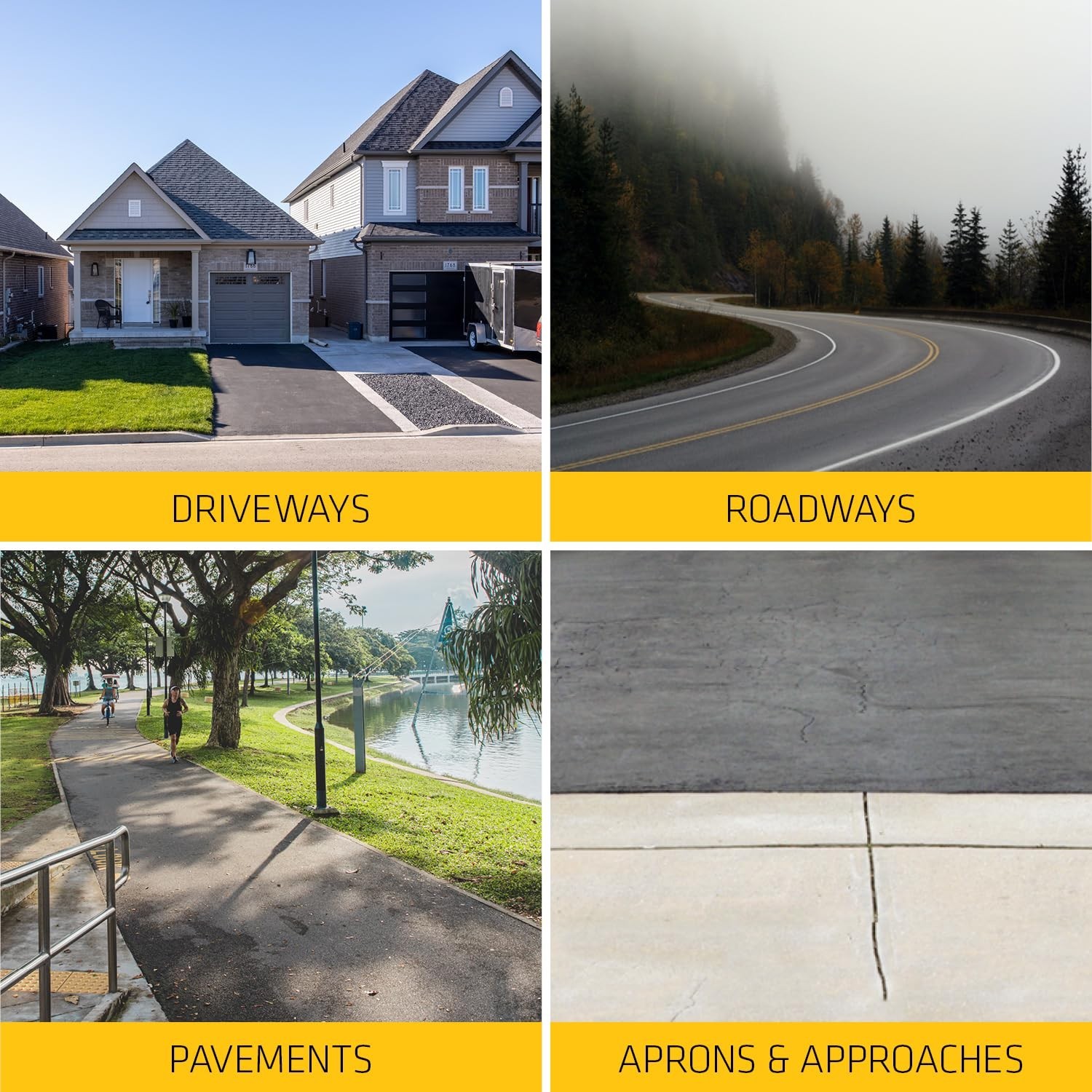 Self-Leveling Asphalt Sealant – Black Hybrid Crack Filler for Driveways & Roads