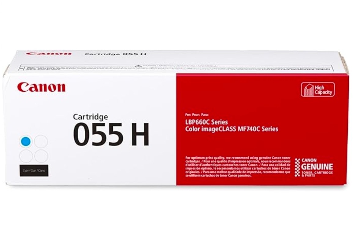 Genuine Canon 055H Cyan Toner Cartridge High Yield OEM imageCLASS MF740C New