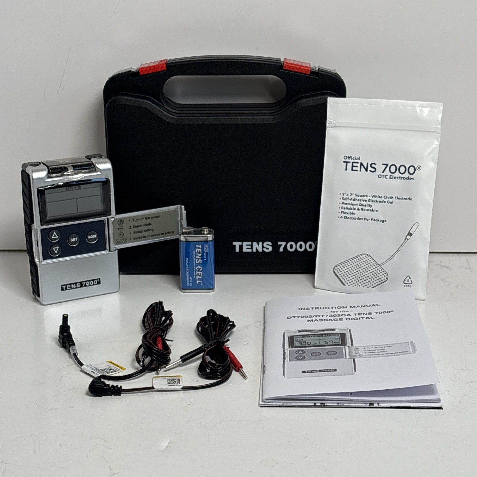 TENS 7000 Digital TENS Unit with Accessories – Muscle Stimulator Machine New