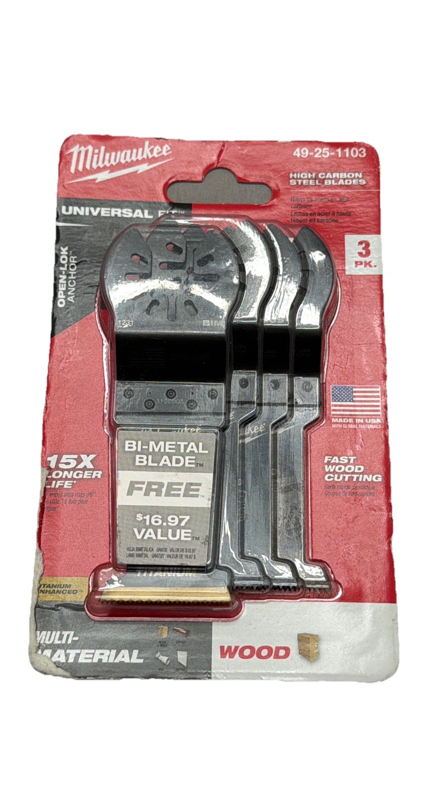 Milwaukee (49-25-1103) Cutting Tool – Black, 3 Pack