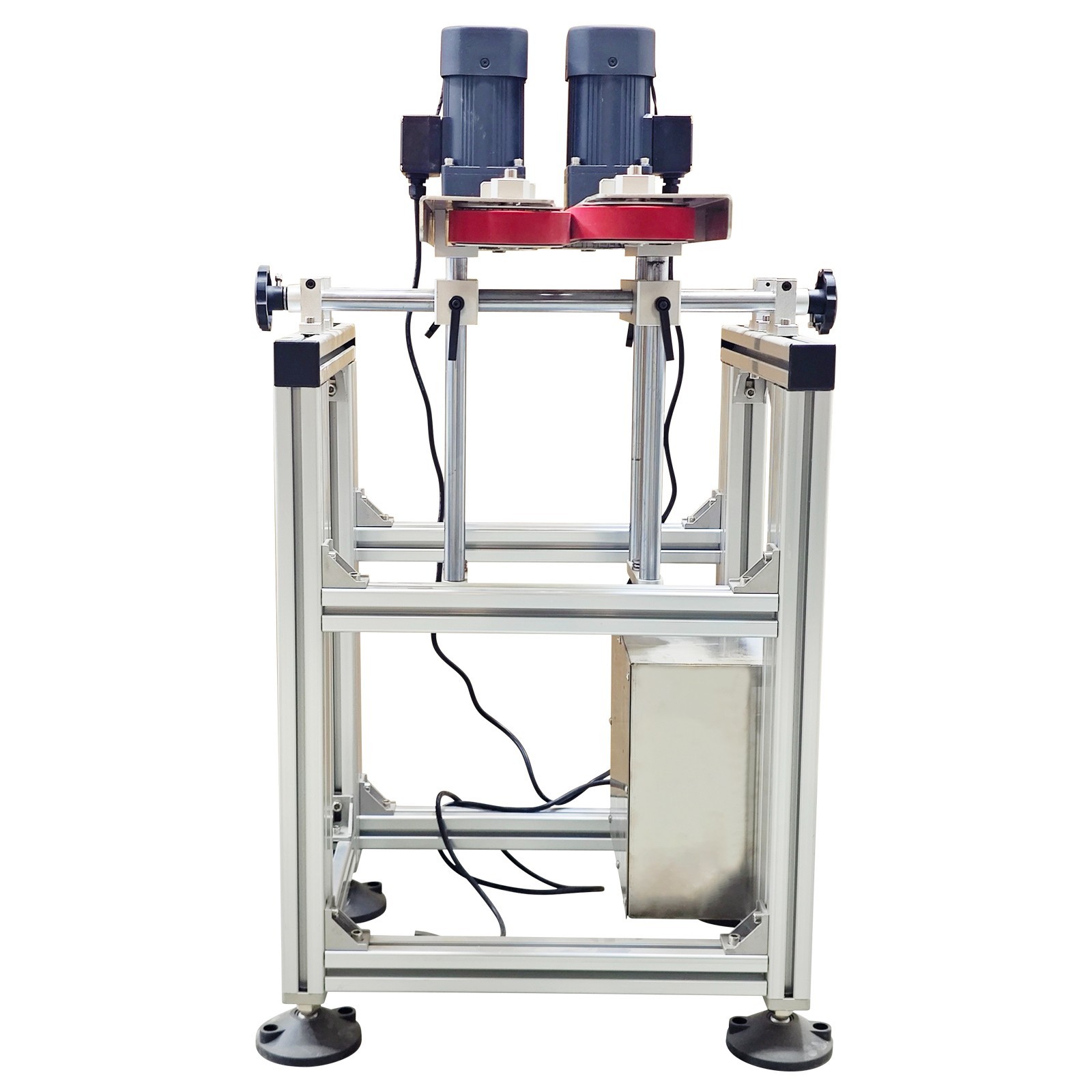 110V 0.39″–6.69″ Bottle Clamping Conveyor Bottomless Gap Transfer Double Motor