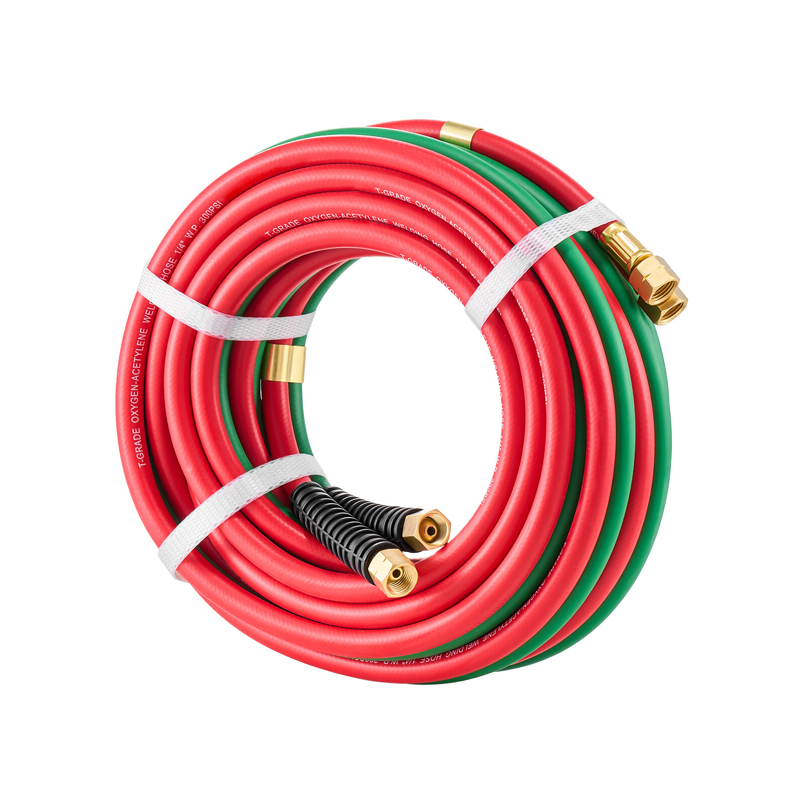 Oxygen Acetylene Hose 1/4-Inch x 25FT T Grade Hose 300PSI Max Working Pressure